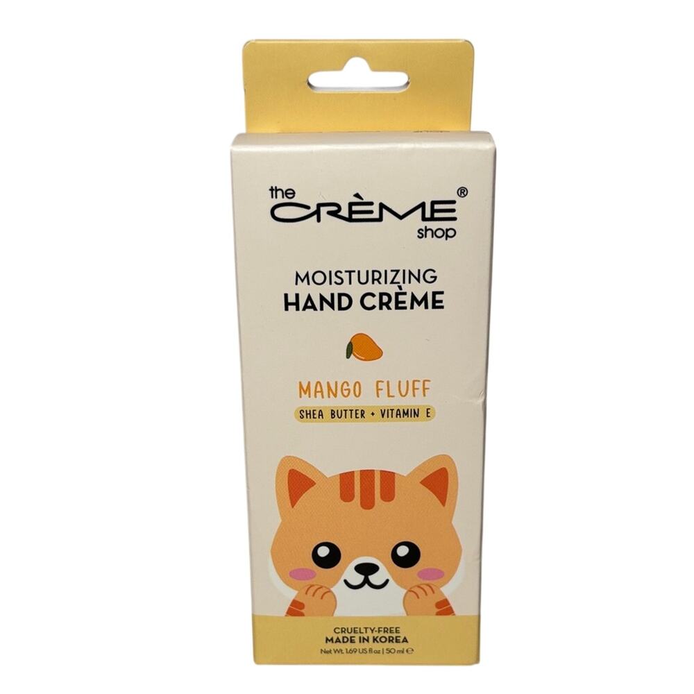 The Crème Shop Mango Fluff Cat Hand Cream Shea Butter Vitamin E K-Beauty